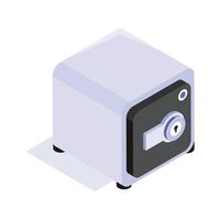 Encrypted vault for safe storage of sensitive documents or files vector
