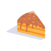 An isometric icon of cake in modern style, ready to use vector