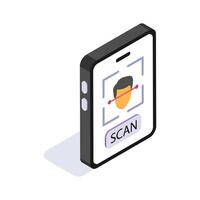 Take a look at this amazing icon of face recognition in modern style vector