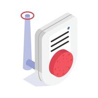 Alarm system for detecting and alerting about potential security breaches vector