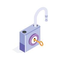 Padlock with keyhole, of security and protection vector
