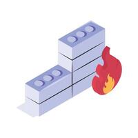 An amazing of firewall, internet security icon vector