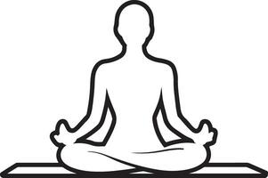 A silhouette of a person practicing yoga vector