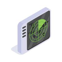 Take a look at this creatively crafted radar screen isometric vector