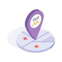 Taxi location isometric , ready for premium use vector