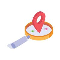 Get this creative icon of location search in modern style vector