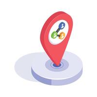 Take a look at this amazing icon of user location in modern design style vector