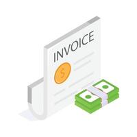 Get your hold on this amazing icon of invoice in editable style vector
