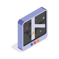 An amazing icon of gps device in isometric style vector