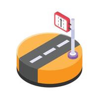 Bus stop location isometric , ready for premium use vector