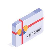 Take a look at this amazing icon of gift card in modern style vector