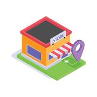 Visually appealing isometric of store location vector