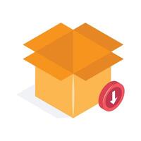 Take a look at this amazing icon of packaging in editable style vector