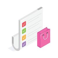 Have a look at this amazing icon of shopping checklist in modern style vector