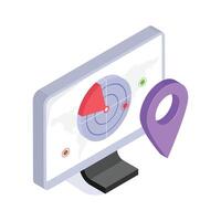 Creatively designed amazing icon of navigation in modern style vector