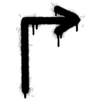 Spray Painted Graffiti arrow isolated with a white background. vector