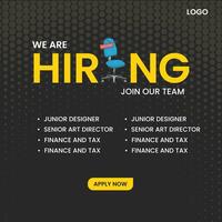 we are hiring join our team vector