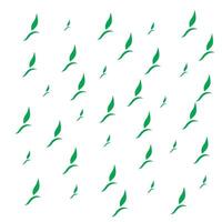 Leaf pattern repeat background vector