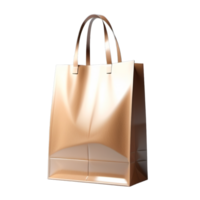 This Stylish Gold Shopping Bag is Ready for Your Brand. png