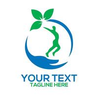 Simple Eco Friendly Logo Design for Green Startups vector