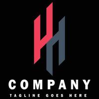 H Company logo icon element template vector