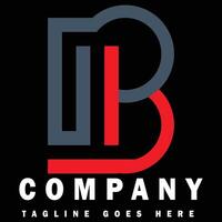 B Company logo icon element template vector