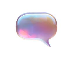 Bubble message, 3d online chat with speech or talk object for social media post. png