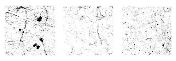 Set of Black Grunge Grain Texture. Dust overlay Distressed Background of Dirty wall Surface collection vector
