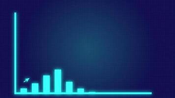 Infographic Financial Business chart animation with inflation arrow, growth success rate Animation video