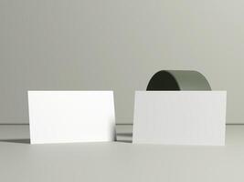 Minimal business card mockup template with copy space for your logo or graphic design photo