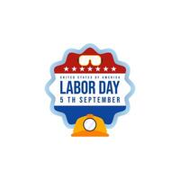 Happy labor day design element vector