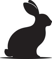 Rabbit silhouette illustration eps 10 vector