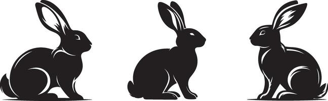 black rabbit silhouette clipart vectors and stock illustrations rabbit silhouette