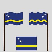 Set Of Wave National Flag of Cape Verde vector