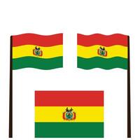 The flag of Bolivia. Flag icon. Standard color. vector