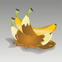 Banana covered with Chocolate vector