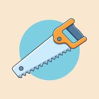 Farming hand saw icon. Cartoon of farming hand saw icon for web design isolated on white background vector