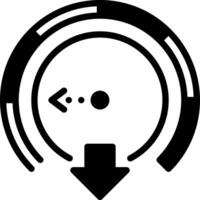 Solid black icon for slow vector