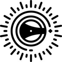 Solid black icon for volume vector