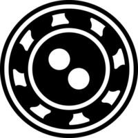 Solid black icon for button vector