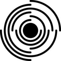 Solid black icon for dynamic vector