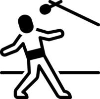Solid black icon for acting vector