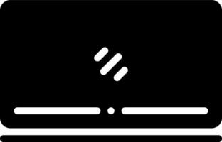Solid black icon for screen vector