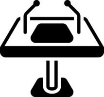 Solid black icon for speech vector