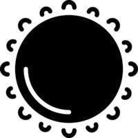 Solid black icon for sun vector