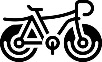 Solid black icon for bicycle vector