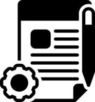 Solid black icon for project vector