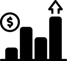 Solid black icon for sales vector