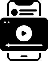Solid black icon for mobile vector