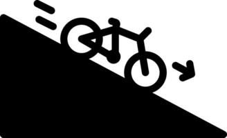 Solid black icon for acceleration vector